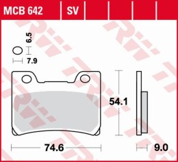 TRW LUCAS ZF KLOCKI HAMULCOWE KH123 ORGANIC YAMAHA FZR 1000 GENESIS 91- 93 PRZÓD