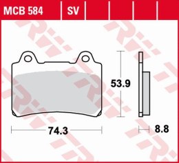 TRW LUCAS ZF KLOCKI HAMULCOWE KH123 ORGANIC YAMAHA FZR 750/1000 GENESIS 86-