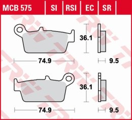 TRW LUCAS ZF KLOCKI HAMULCOWE KH131 ORGANIC ECO HONDA CR 125R/250R/500R 87-