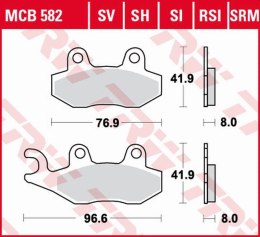TRW LUCAS ZF KLOCKI HAMULCOWE KH135 SINTER STREET KAWASAKI KLX 125 10- 13, KX 125/250/500 89- 93, KDX 200/250 93- 94, 09