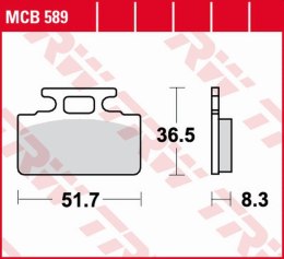 TRW LUCAS ZF KLOCKI HAMULCOWE KH151 ORGANIC HONDA ZB 50 MONKEY 88-91, NH 12