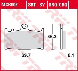 TRW LUCAS ZF KLOCKI HAMULCOWE KH158 CARBON RACING HUSABERG FS 450 03-05, 65