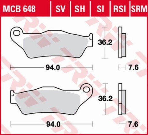 TRW LUCAS ZF KLOCKI HAMULCOWE KH181 SINTER APRILIA RX 125 00-13, BMW G 450X