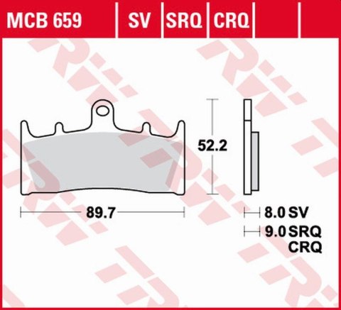 TRW LUCAS ZF KLOCKI HAMULCOWE KH188 CARBON RACING KAWASAKI ZX-6R/ZX-7R 96-0