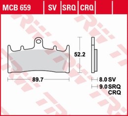TRW LUCAS ZF KLOCKI HAMULCOWE KH188 SINTER TRACK KAWASAKI ZX-6R/ZX-7R 96-02