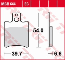 TRW LUCAS ZF KLOCKI HAMULCOWE KH193 ECO ORGANIC APRILIA RS 50 95-98, SR 93-