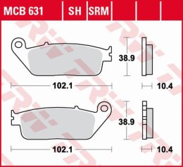 TRW LUCAS ZF KLOCKI HAMULCOWE KH196 SINTER YAMAHA RA 125/400 X-MAX 17-, YP