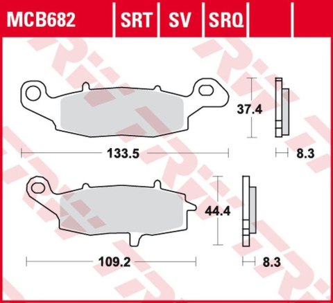 TRW LUCAS ZF KLOCKI HAMULCOWE KH229 SINTER TRACK KAWASAKI NINJA 400 11-, ER