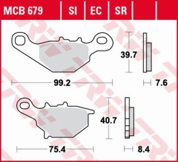 TRW LUCAS ZF KLOCKI HAMULCOWE KH230 SINTER OFFROAD KAWASAKI KLX 125 03-06,