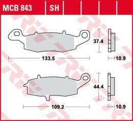 TRW LUCAS ZF KLOCKI HAMULCOWE KH231 ORGANIC KAWASAKI VN 900 06-17, 1500 98-