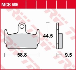 TRW LUCAS ZF KLOCKI HAMULCOWE KH234 ORGANIC HONDA XBR-S/X/SZX 50 98-01, KYM