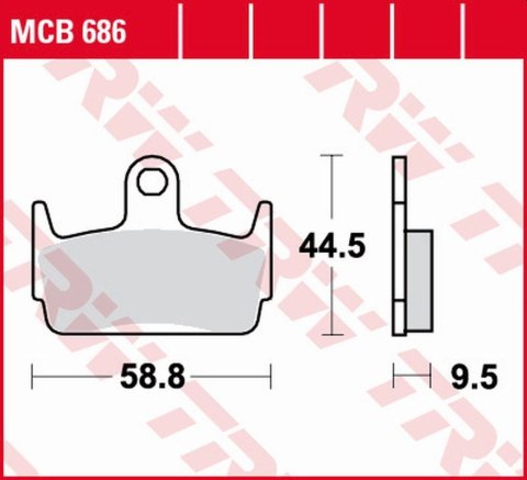 TRW LUCAS ZF KLOCKI HAMULCOWE KH234 ORGANIC HONDA XBR-S/X/SZX 50 98-01, KYM