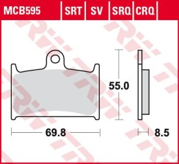 TRW LUCAS ZF KLOCKI HAMULCOWE KH236 SINTER TRACK SUZUKI GSX-R 400 90-95, 75