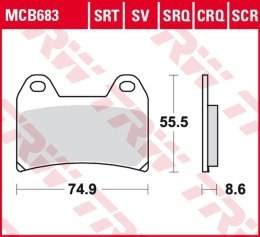 TRW LUCAS ZF KLOCKI HAMULCOWE KH244 CARBON RACING APRILIA RS 250 97-, RSV 1