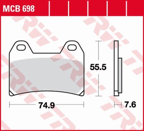 TRW LUCAS ZF KLOCKI HAMULCOWE KH244 ORGANIC HONDA CB 400 SUPER FOUR 97-, BM