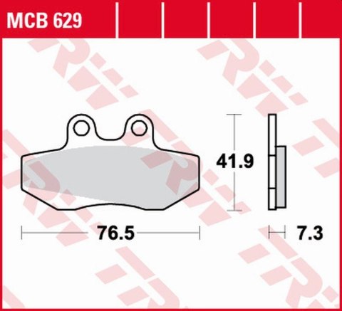 TRW LUCAS ZF KLOCKI HAMULCOWE KH256 ORGANIC APRILIA RX 50 91-94, RED ROSE 1