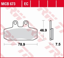 TRW LUCAS ZF KLOCKI HAMULCOWE KH256 ORGANIC HONDA SJ 50/100 93-00, CMX 250