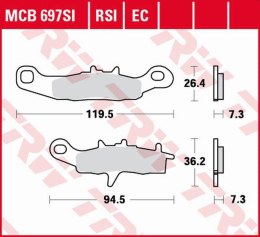 TRW LUCAS ZF KLOCKI HAMULCOWE KH258 SIMTER OFFROAD KAWASAKI KX 80/85 97-, 1