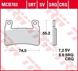 TRW LUCAS ZF KLOCKI HAMULCOWE KH265 CARBON RACING HONDA CBR 900RR FIREBLADE