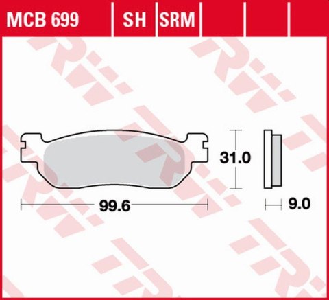 TRW LUCAS ZF KLOCKI HAMULCOWE KH275 SINTER YAMAHA YP/XP 125 X-MAX 10-, VP 2