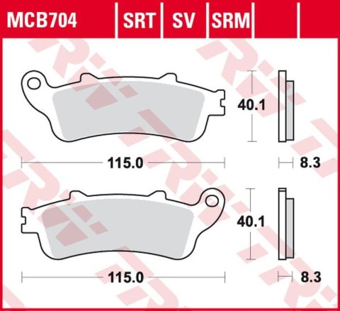 TRW LUCAS ZF KLOCKI HAMULCOWE KH281 SINTER HONDA NSS 250 JAZZ 01-04, FJS 40
