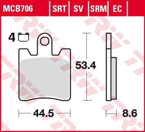 TRW LUCAS ZF KLOCKI HAMULCOWE KH283 SINTER STREET TRIUMPH TROPHY 1200 13-17