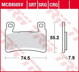 TRW LUCAS ZF KLOCKI HAMULCOWE KH296 CARBON RACING KAWASAKI ZX-6R NINJA 13-, PRZÓD