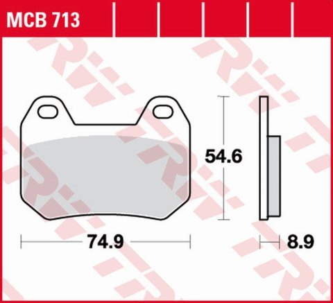 TRW LUCAS ZF KLOCKI HAMULCOWE KH304 ORGANIC BMW K 1200LT 98- 09, R 1200CL 03- 05 TYŁ