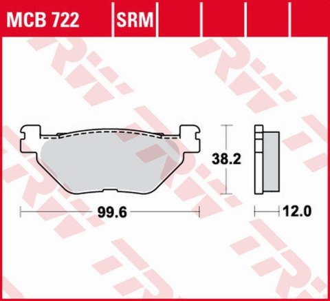 TRW LUCAS ZF KLOCKI HAMULCOWE KH319 SINTER YAMAHA XP 500/530 T-MAX 01-18, T