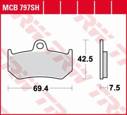 TRW LUCAS ZF KLOCKI HAMULCOWE KH320 SINTER STREET MV AUGUSTA F4 BRUTALE/STR