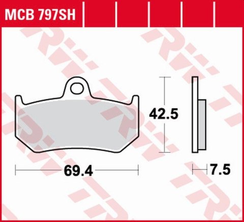 TRW LUCAS ZF KLOCKI HAMULCOWE KH320 SINTER STREET MV AUGUSTA F4 BRUTALE/STR