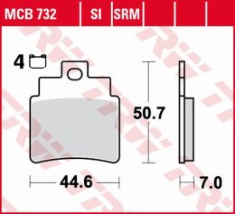 TRW LUCAS ZF KLOCKI HAMULCOWE KH355/4 ORGANIC SYM GTS JOYMAX/VOYAGER 125 05