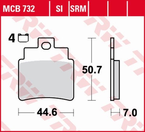 TRW LUCAS ZF KLOCKI HAMULCOWE KH355/4 ORGANIC SYM GTS JOYMAX/VOYAGER 125 05