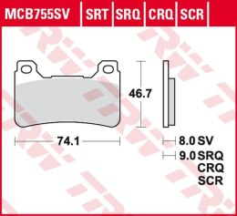 TRW LUCAS ZF KLOCKI HAMULCOWE KH390 SINTER CARBON RACING HONDA CBR 600RR 05