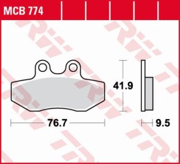 TRW LUCAS ZF KLOCKI HAMULCOWE KH393 ORGANIC YAMAHA XC 125 X CYGNUS 04- 09 PRZÓD