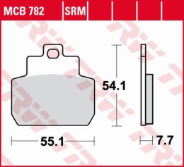 TRW LUCAS ZF KLOCKI HAMULCOWE KH425 ORGANIC PIAGGIO MP3 125 07- 08, X8 06- 150 05- 08 TYŁ
