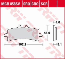 TRW LUCAS ZF KLOCKI HAMULCOWE KH447 SINTER STREET APRILIA RSV4, V4 TUONO 15