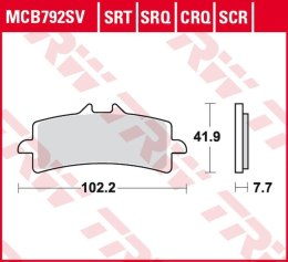 TRW LUCAS ZF KLOCKI HAMULCOWE KH447 SINTER TRACK DUCATI V4 1000 PANIGALE 19