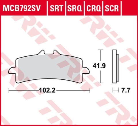 TRW LUCAS ZF KLOCKI HAMULCOWE KH447 SINTER TRACK DUCATI V4 1000 PANIGALE 19