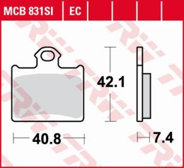 TRW LUCAS ZF KLOCKI HAMULCOWE KH602 ECO ORGANIC HUSQVARNA CR 65 12-, TC 85