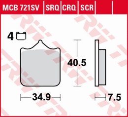 TRW LUCAS ZF KLOCKI HAMULCOWE KH604/4 CARBON RACING APRILIA RSV 1000 MILE/R