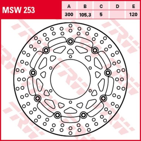 TRW LUCAS ZF TARCZA HAMULCOWA PRZÓD BMW G 650GS SERTAO 11-14, F 08-12, 700G