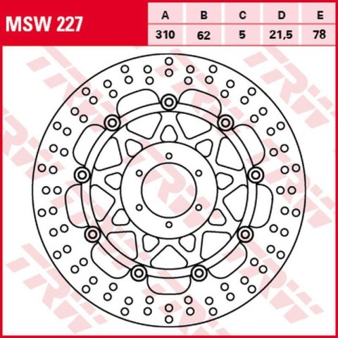 TRW LUCAS ZF TARCZA HAMULCOWA PRZÓD HONDA CBR 900RR FIREBLADE '98-'99