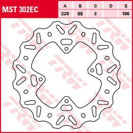 TRW LUCAS ZF TARCZA HAMULCOWA PRZÓD HONDA CR 80R 96- 02, 85R 03- 08, CRF 150R 07- 15 220X88X3MM WAVE