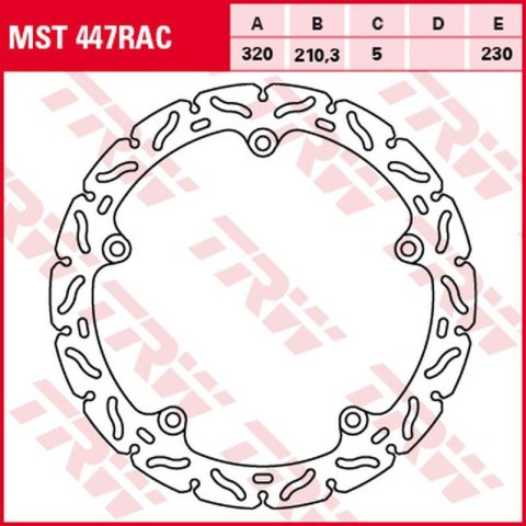 TRW LUCAS ZF TARCZA HAMULCOWA PRZÓD HONDA CTX 700 14-17, NC 700D/S/X/XA 12-