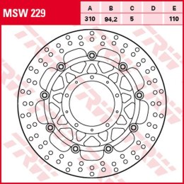 TRW LUCAS ZF TARCZA HAMULCOWA PRZÓD HONDA VFR 800F 14-, 800X CROSSRUNNER 15-, 310X94X5MM