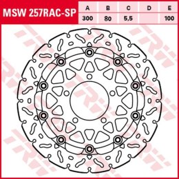 TRW LUCAS ZF TARCZA HAMULCOWA PRZÓD KAWASAKI ZX-6R 600 07-16, ZX-6RR 600, 6