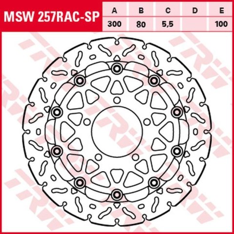 TRW LUCAS ZF TARCZA HAMULCOWA PRZÓD KAWASAKI ZX-6R 600 07-16, ZX-6RR 600, 6