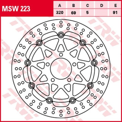 TRW LUCAS ZF TARCZA HAMULCOWA PRZÓD SUZUKI GSX-R 600 97- 03, 750 96- 1000 01- 02, TL 1000R 98- 99, 1000S