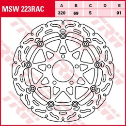 TRW LUCAS ZF TARCZA HAMULCOWA PRZÓD SUZUKI GSX-R 600 97-03, 750 96-03, 1000